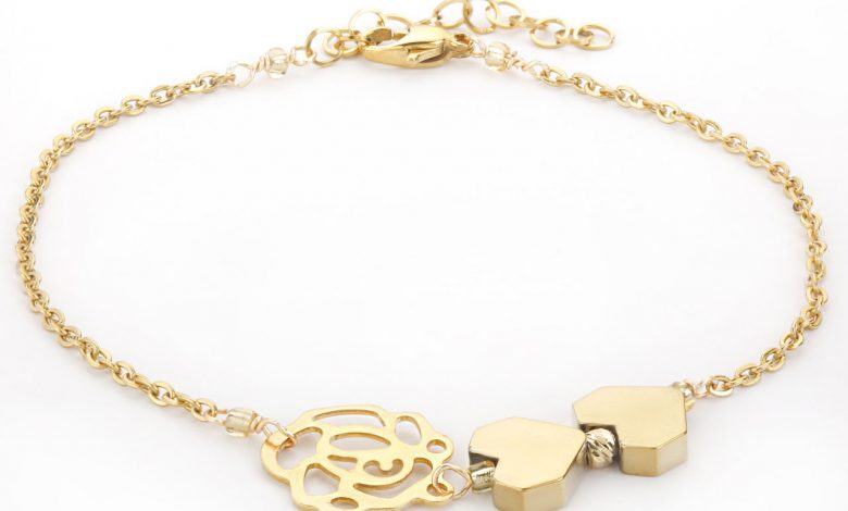 دستبند طلا 18 عیار زنانه طرح گل رز مدل SGH118