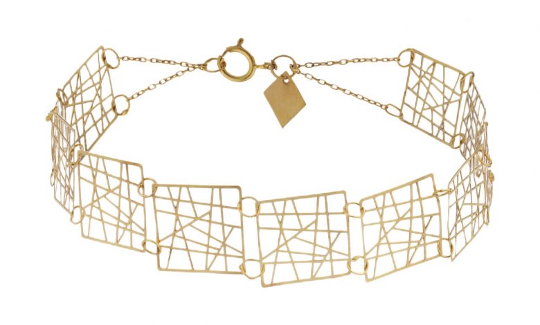 دستبند طلا 18 عیار زنانه کانیار گالری کد DG1